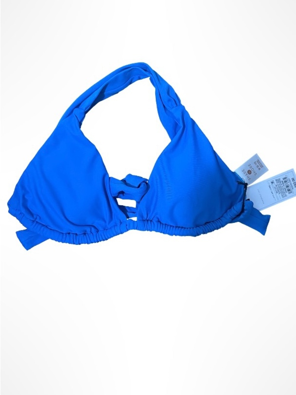 Shade & Shore Bright Royal Blue Halter Bikini Top